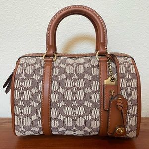 Coach ruby satchel in signature burnished amber